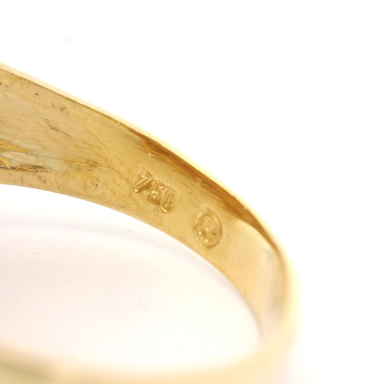18k Yellow Gold 9.8g Ladies Polished Large Shrimp Ring Size 7 1
