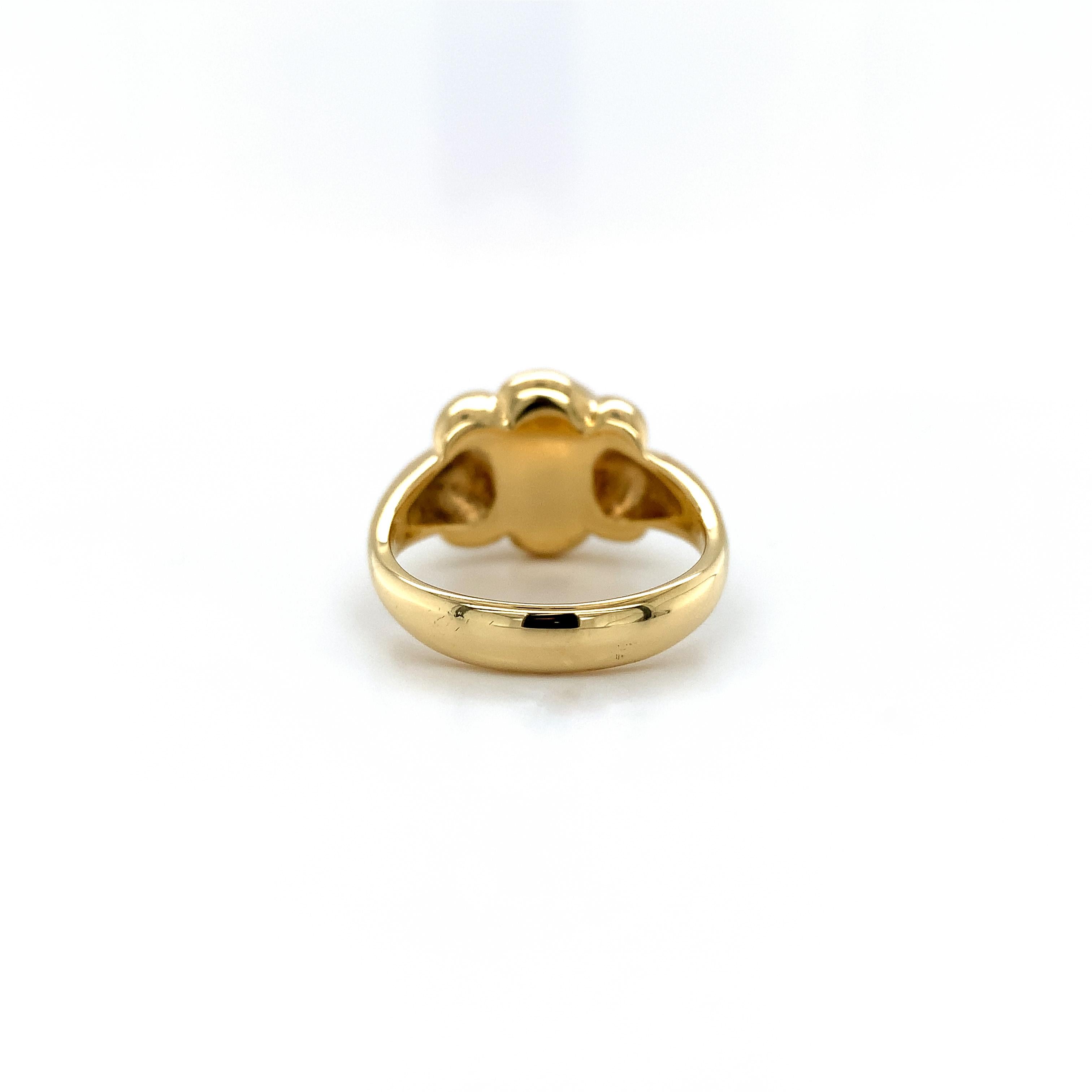 Bague en or jaune 18 carats avec perles des mers du Sud de 9,8 mm d'or clair Pour femmes en vente