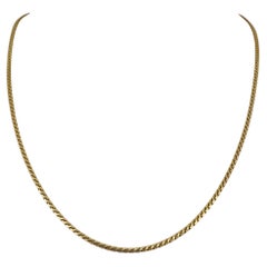 Collana in oro giallo 18k 9,9g solida, sottile 2mm, A Link Serpentine Italia 20
