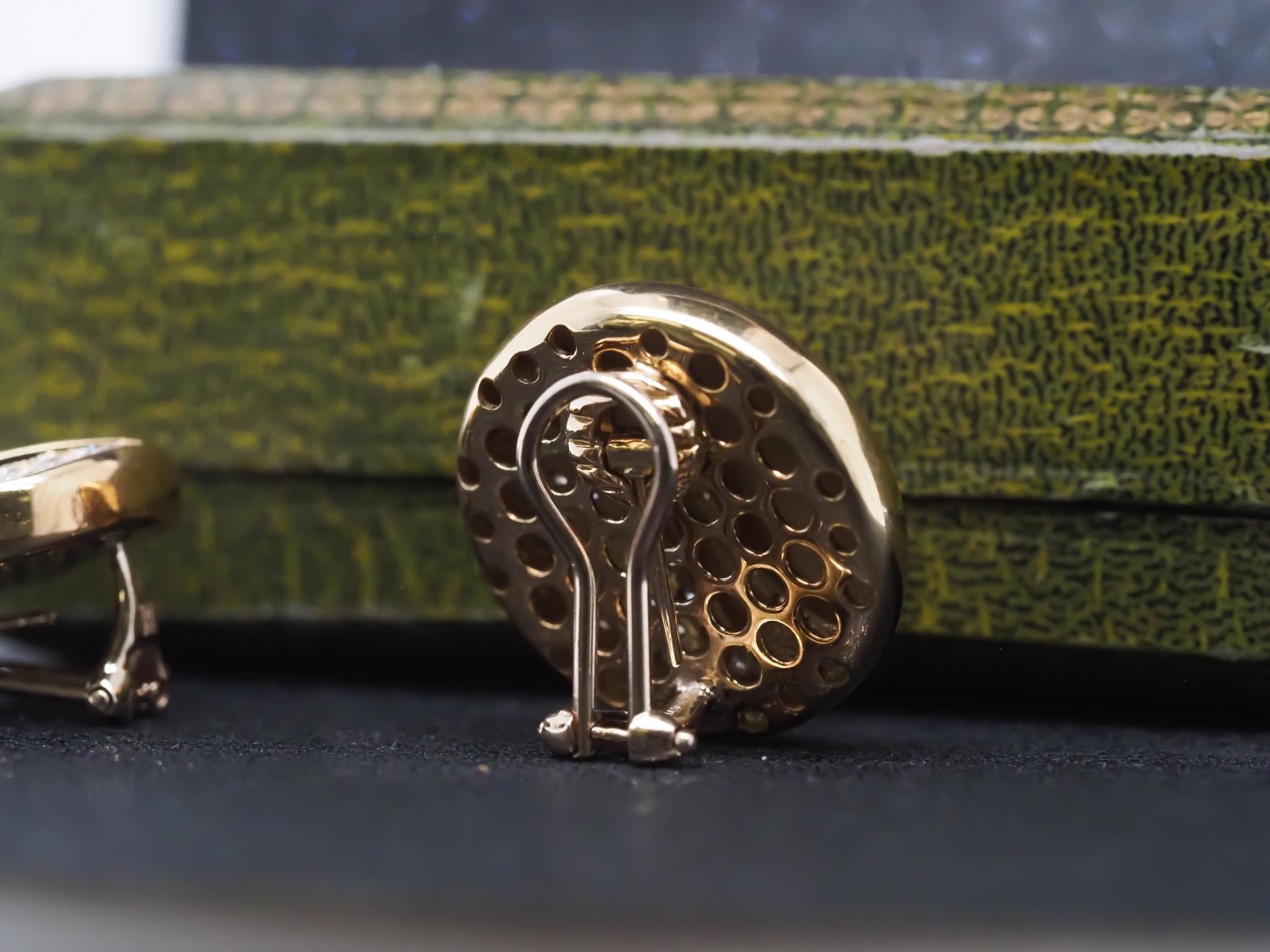 18K Yellow Gold Alberto Milani Via Brera Diamond Earrings For Sale 2