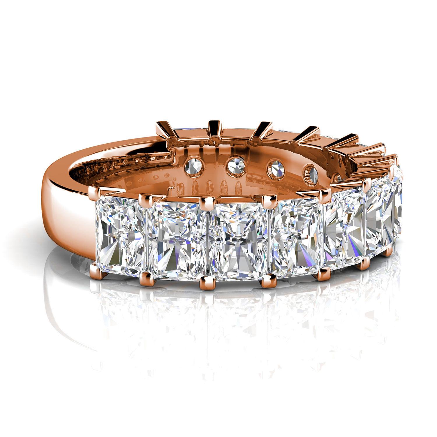 18 Karat Gelbgold Alessia Royal Radiant Diamantring '6 Ct. tw' (Radiantschliff) im Angebot