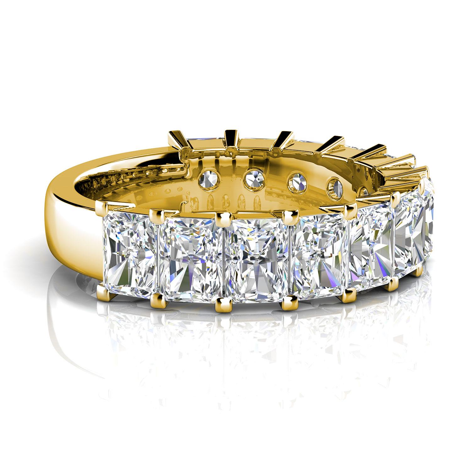 18 Karat Gelbgold Alessia Royal Radiant Diamantring '6 Ct. „Cow's (Radiantschliff) im Angebot
