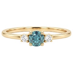 Bague en or jaune 18 carats avec alexandrite et diamants de la collection Trésor, neuve