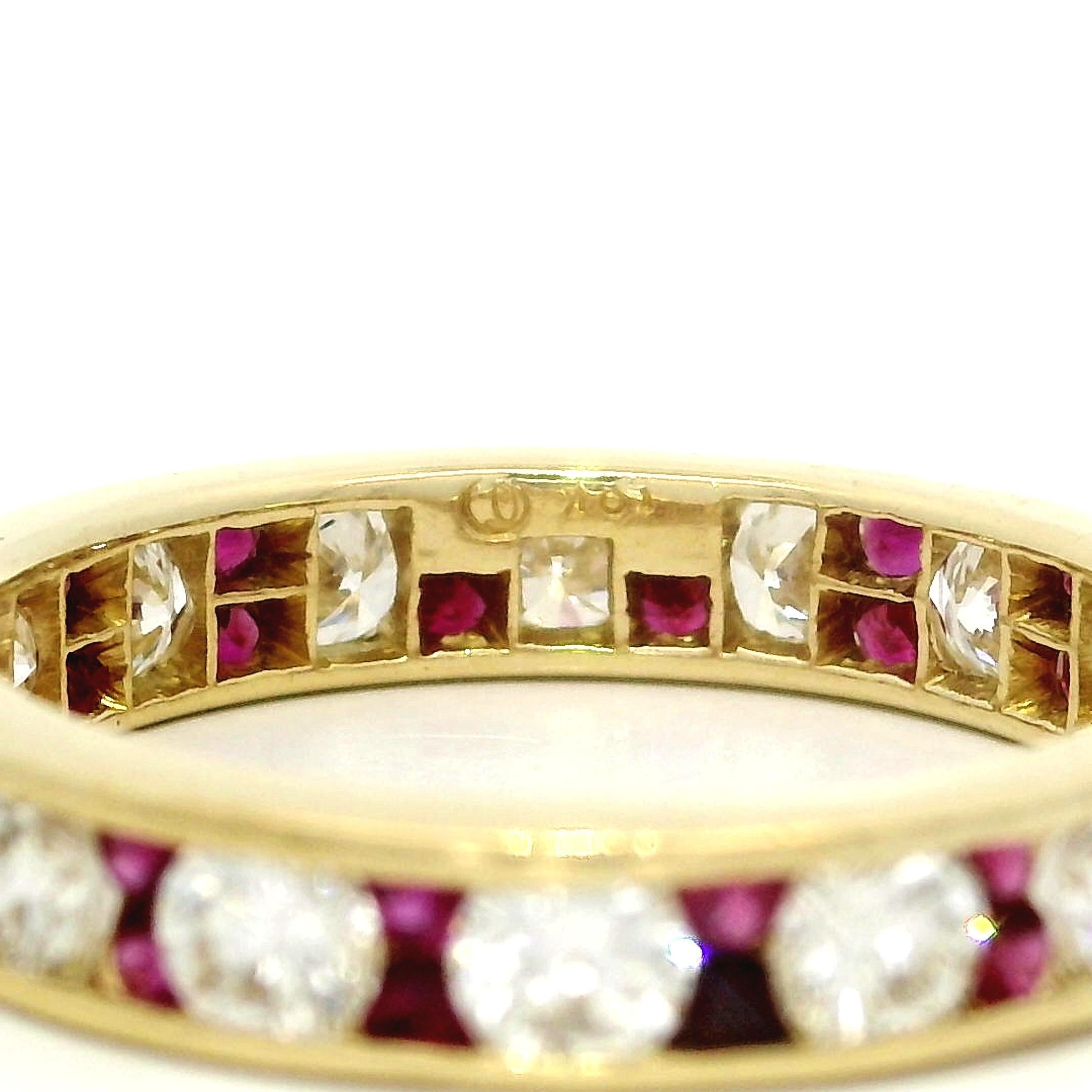 Rubies are Bright Vivid Red in Person - Wonderful Band!
--Stone(s):--
(32) Natural Genuine Rubies - Round Brilliant Cut - Channel Set - Vivid Red Color 
(16) Natural Genuine Diamonds - Round Brilliant Cut - Channel Set - H/I Color - VS1/VS2 Clarity