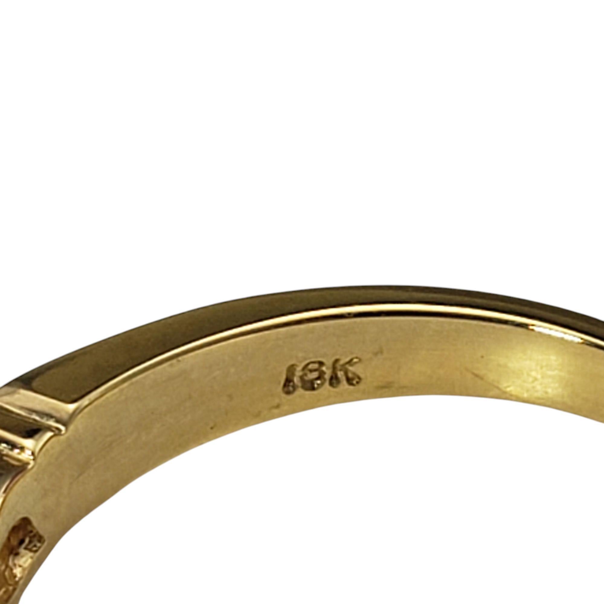 18K Yellow Gold and 5 Diamond Band Ring Size 8 #21122 For Sale 3