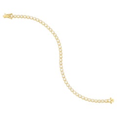 18 Karat Gelbgold und 5,55 Karat Diamant-Tennisarmband, Größe 7