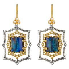 18K Yellow Gold and Boulder Opal Madison Earring Suneera