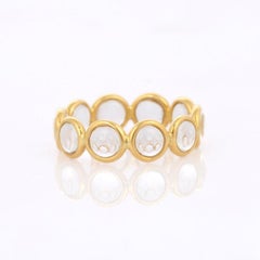 18K Yellow Gold and Crystal Infinity Band