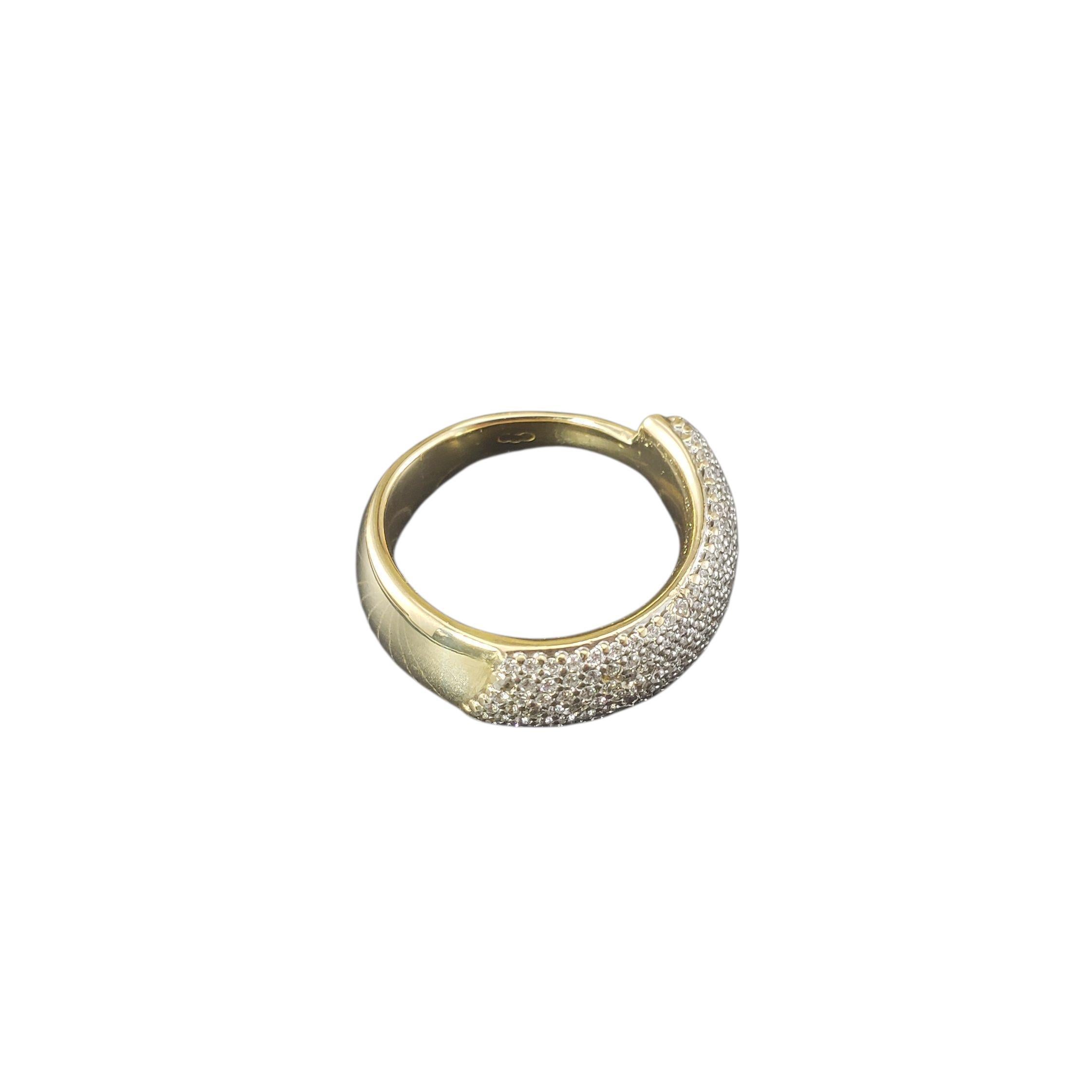 Contemporain Bague en or jaune 18K et diamant Taille 5 #23349 en vente