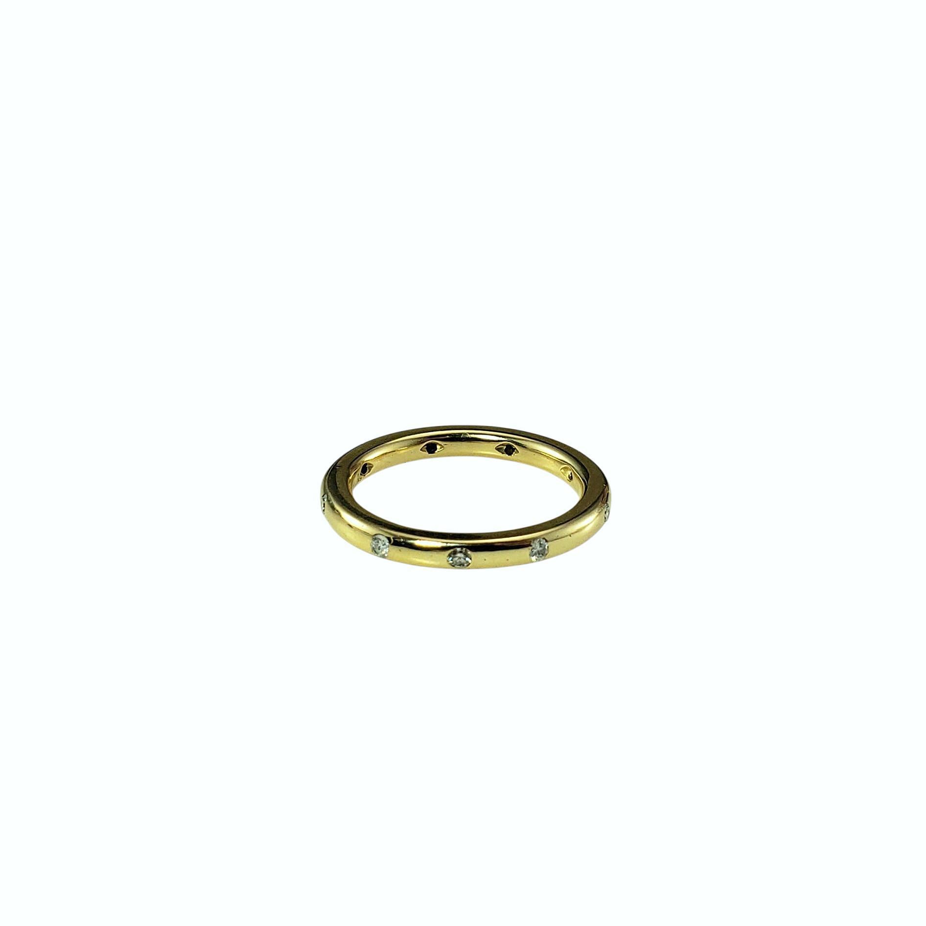 Taille brillant Bague en or jaune 18K et diamant Taille 8.5 #23033 en vente