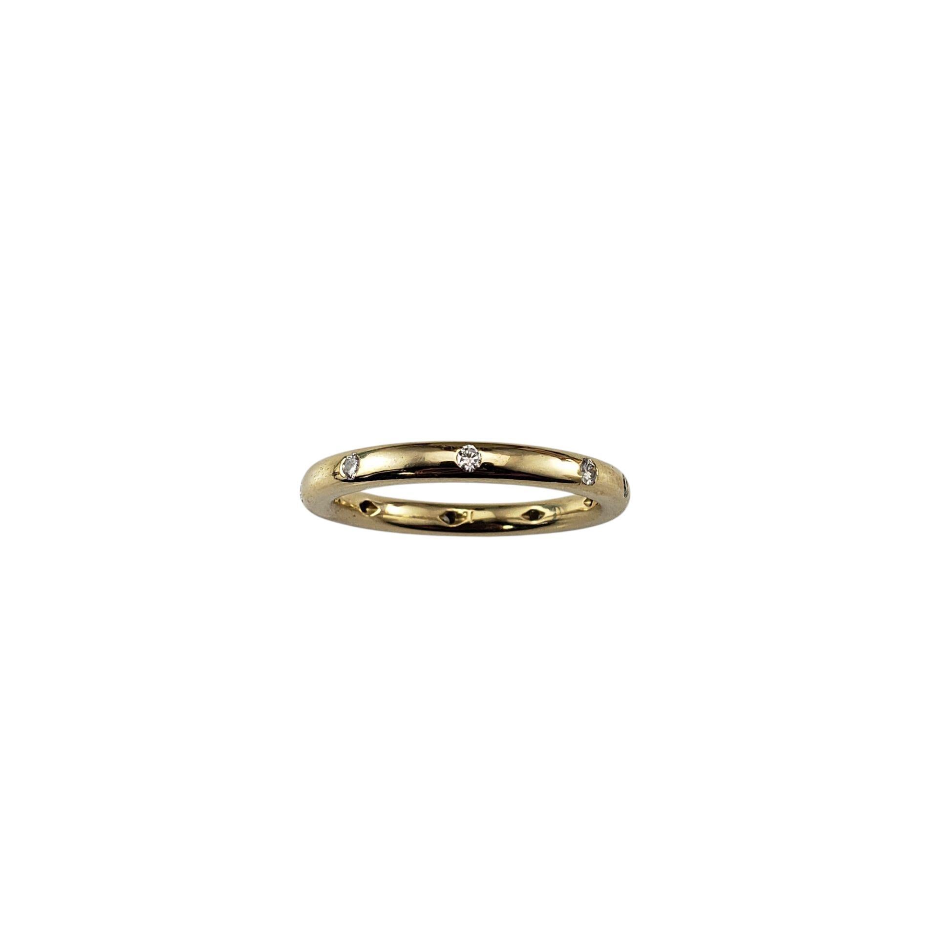 Bague en or jaune 18K et diamant Taille 8.5 #23033