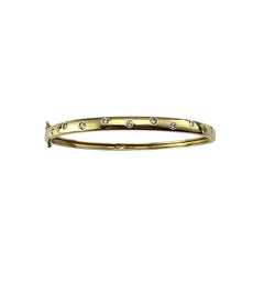 18K Yellow Gold and Diamond Bangle Bracelet #24263