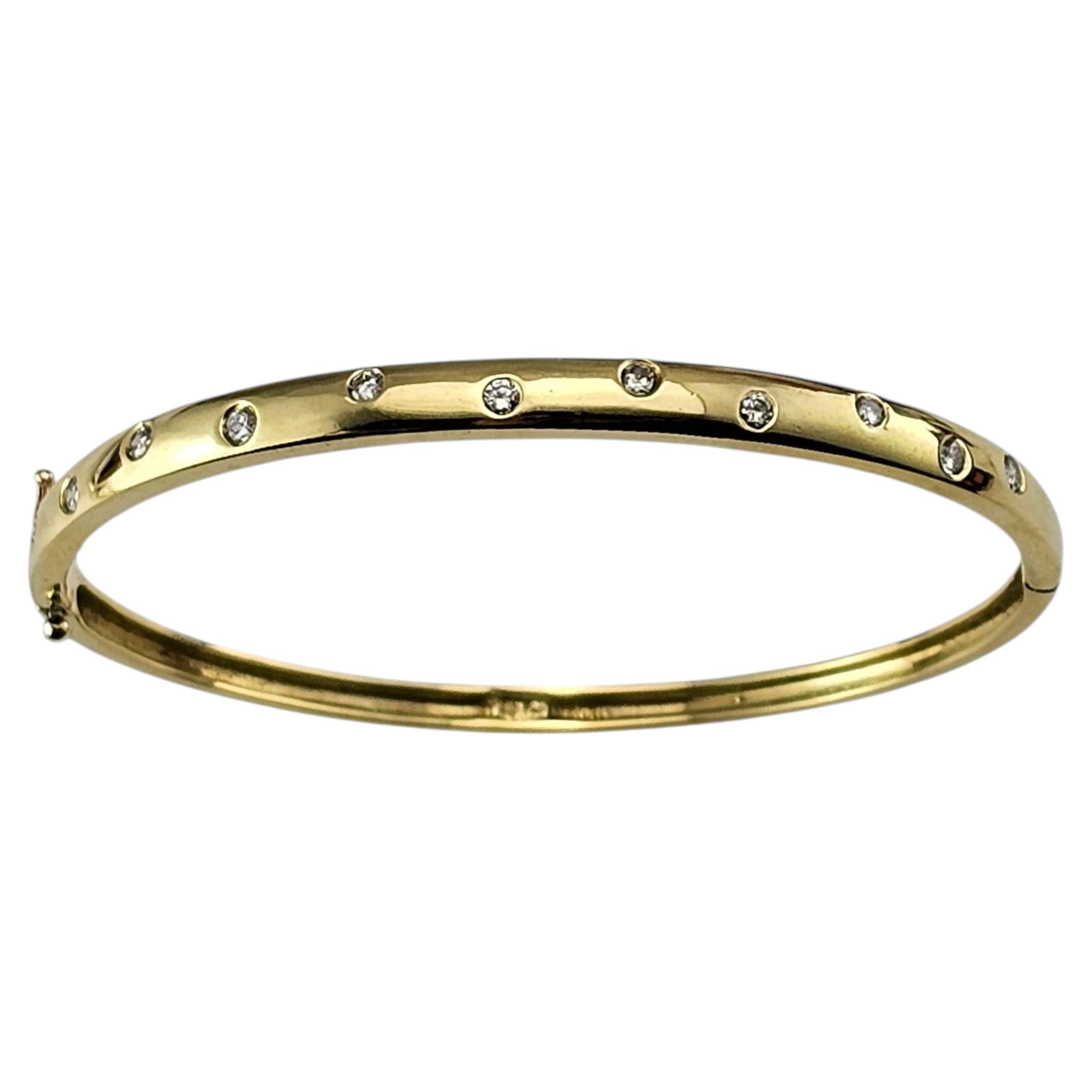 18K Yellow Gold and Diamond Bangle Bracelet #24263