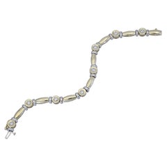 18k Yellow Gold and Diamond Bracelet