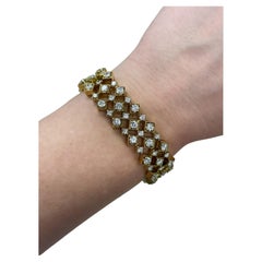 Pulsera de oro amarillo de 18 quilates y diamantes