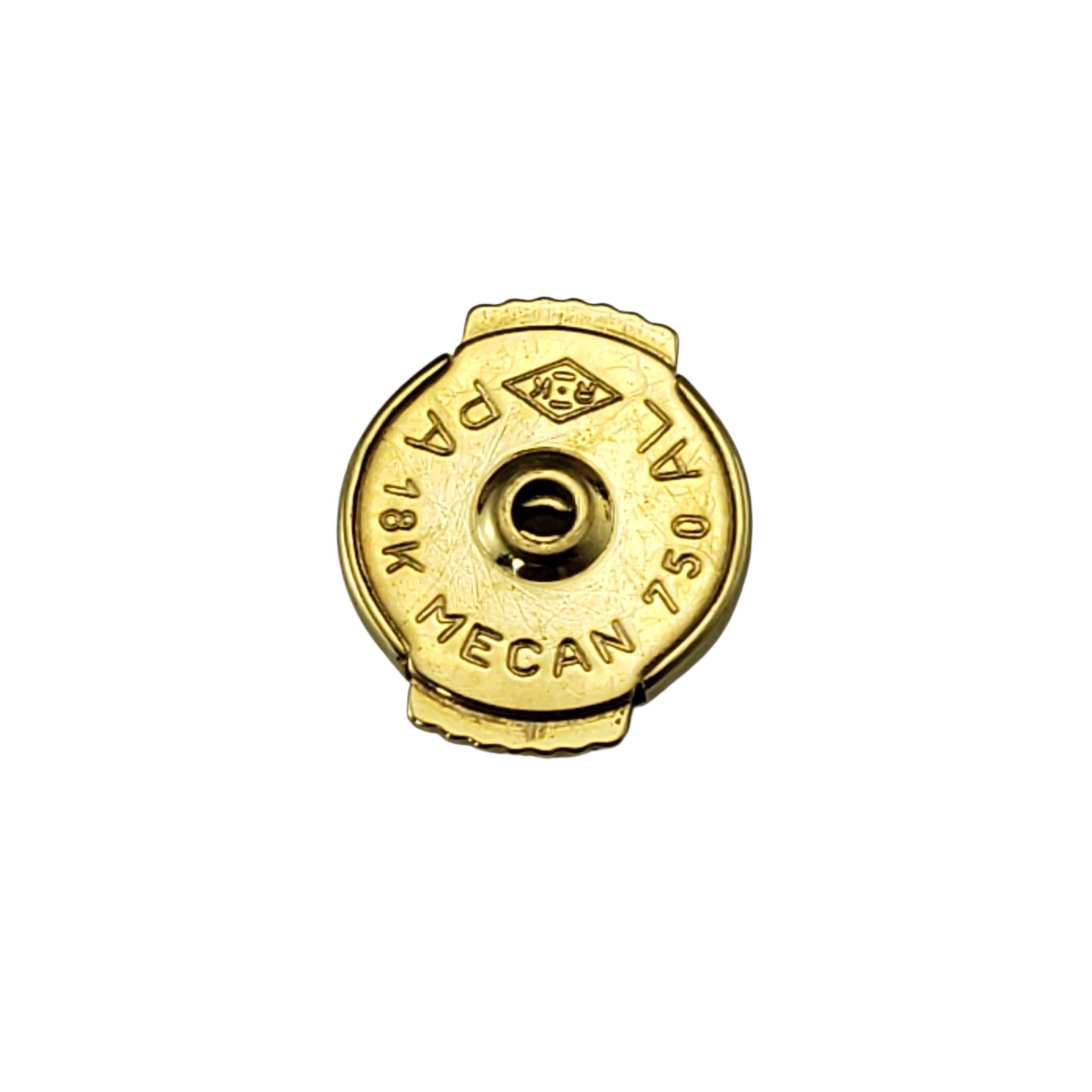 18K Yellow Gold and Diamond Circle Drop Earrings #22540 In Good Condition For Sale In Washington Depot, CT