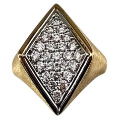 18K Gelbgold und Diamant-Drachenform Ring Größe 6,5 #24896
