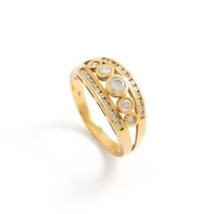 Ring aus 18 Karat Gelbgold mit Diamanten