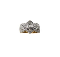 18K Yellow Gold and Diamond Ring Size 8 #15374