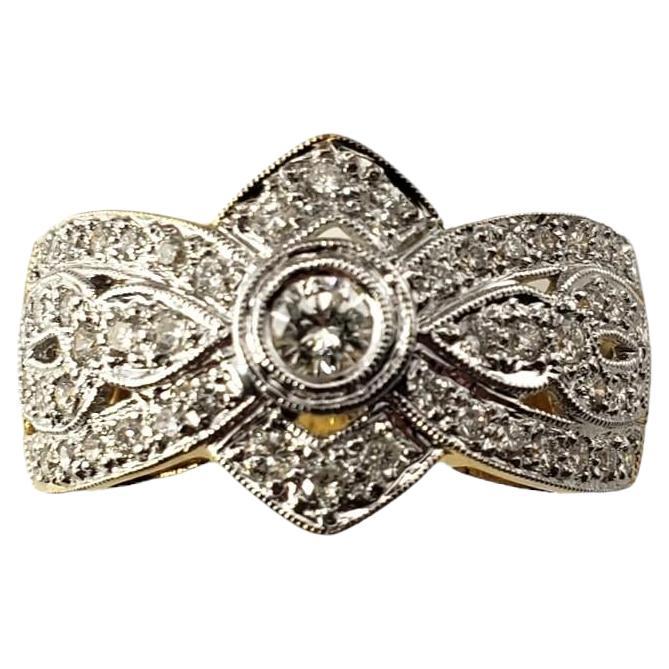  18K Yellow Gold and Diamond Ring Size 8 #15374 For Sale
