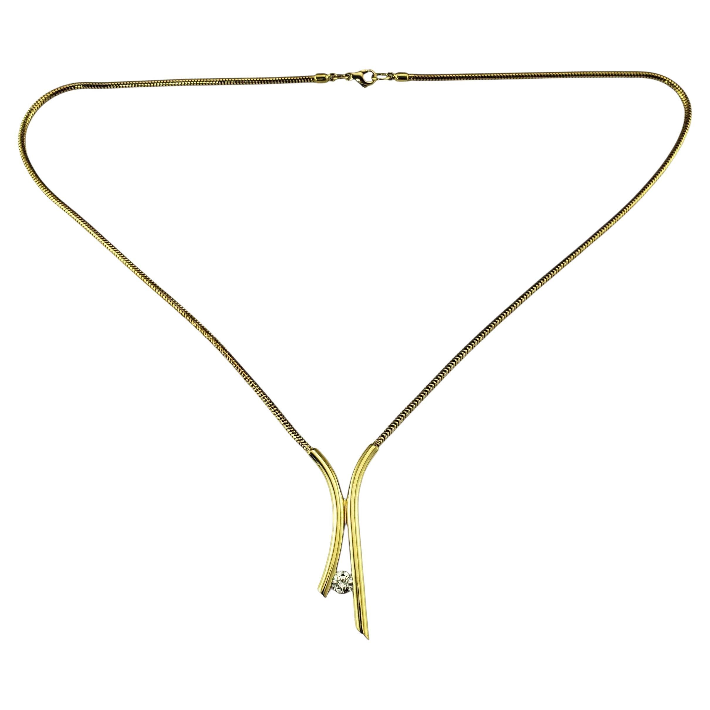 Collana "Y" in oro giallo 18K e diamanti #23123