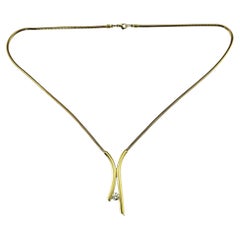Collana "Y" in oro giallo 18K e diamanti #23123