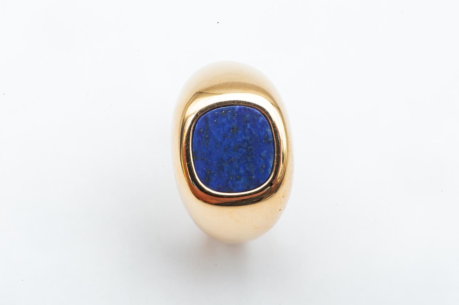 lapis lazuli and 18k gold rings