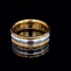18k yellow gold and pt950 9.33g 7 
