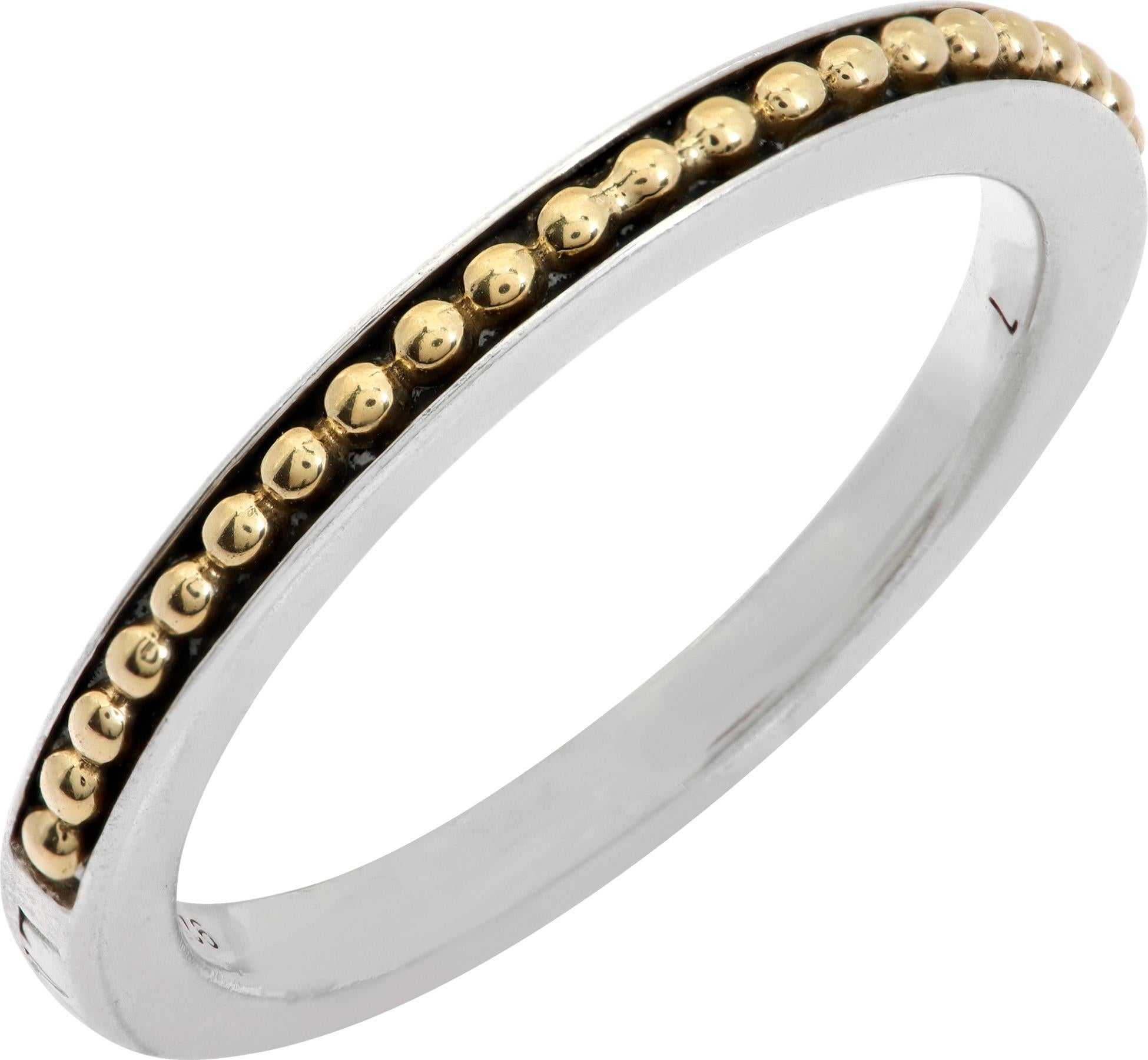 18K yellow gold and sterling silver Lagos 