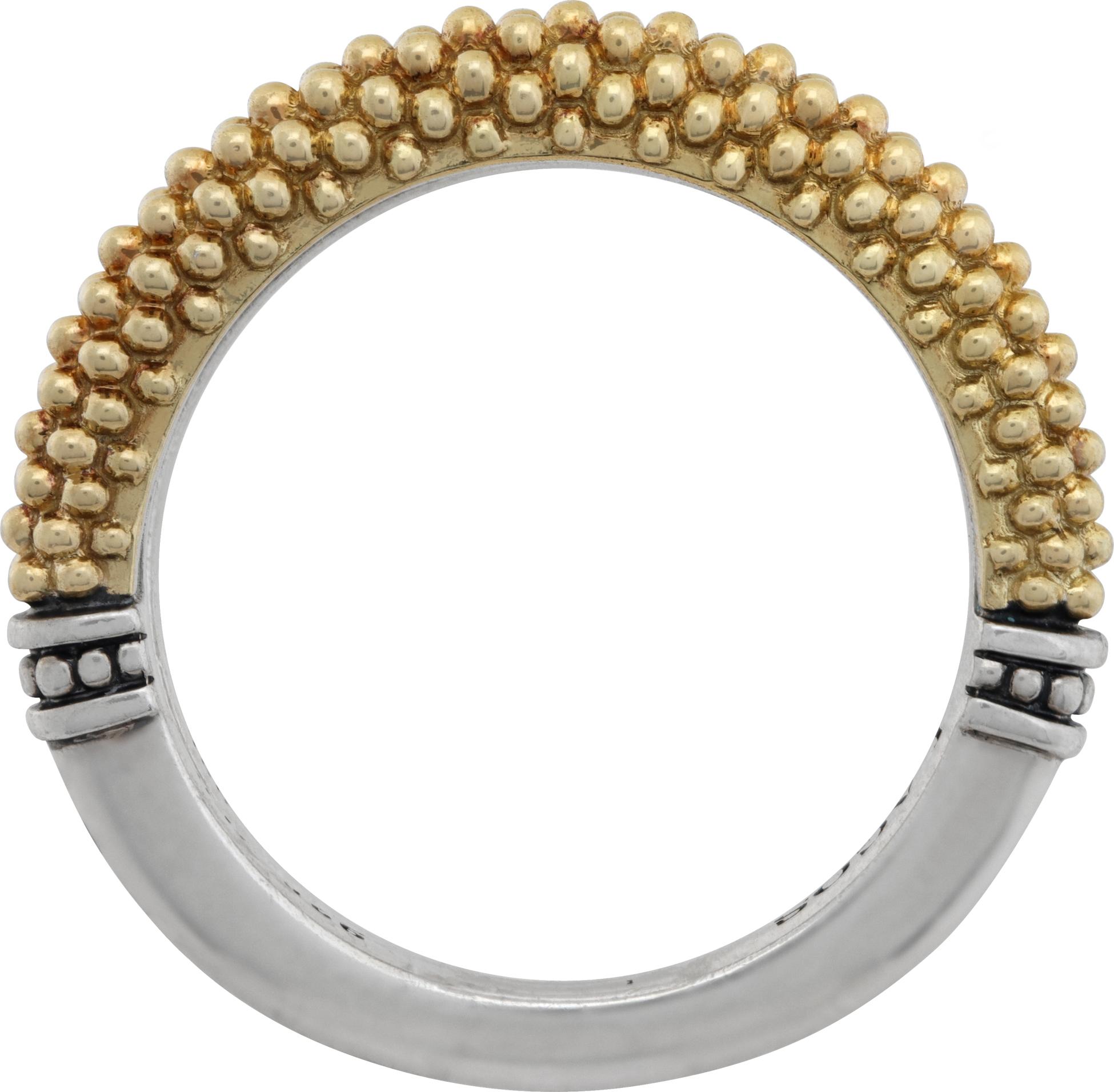 18K yellow gold and sterling silver Lagos 