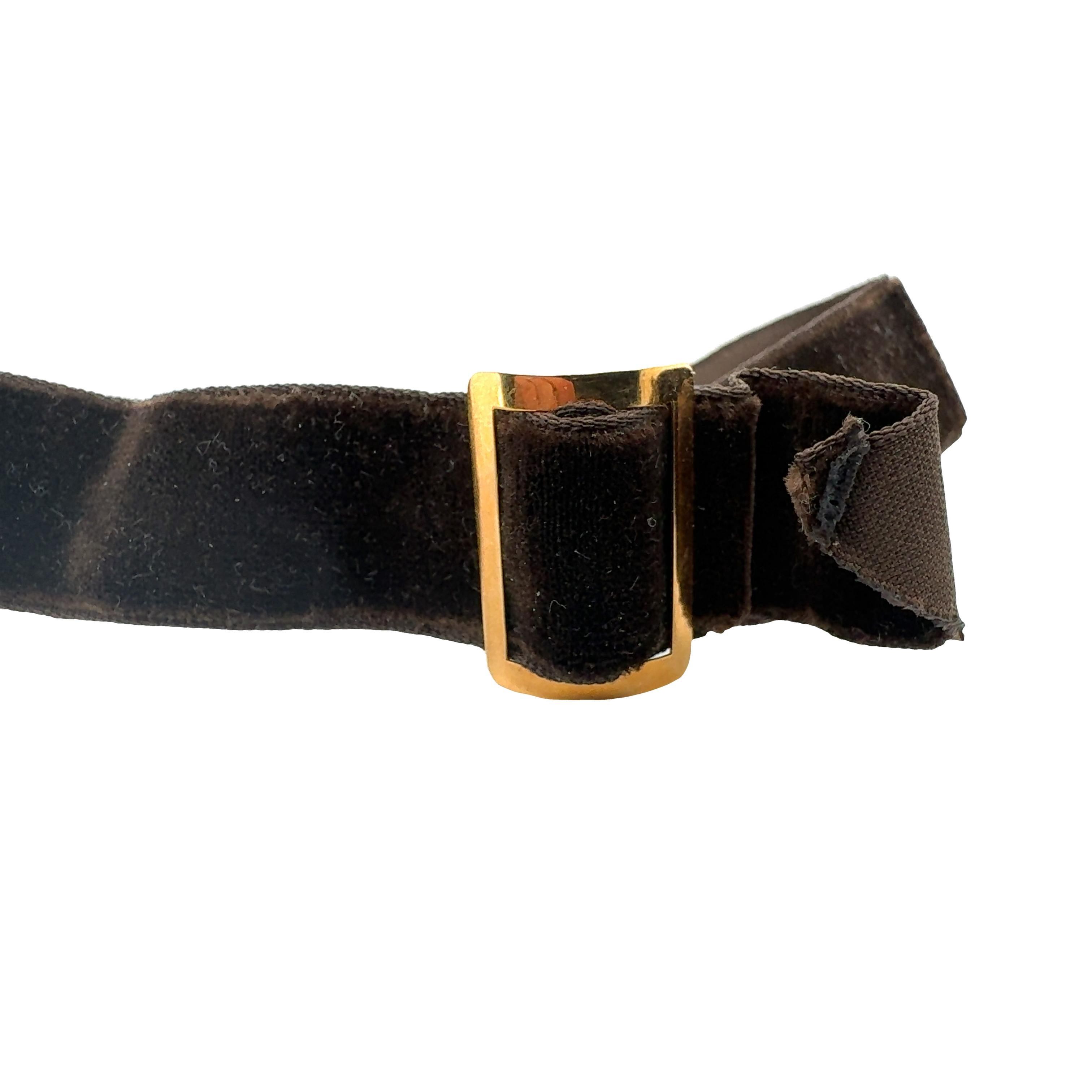 Victorian 18K Yellow Gold and Velvet Choker