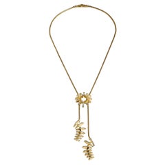 Maria Kotsoni- Contemporary 18K Yellow Gold & White Diamond Sautoir Necklace,