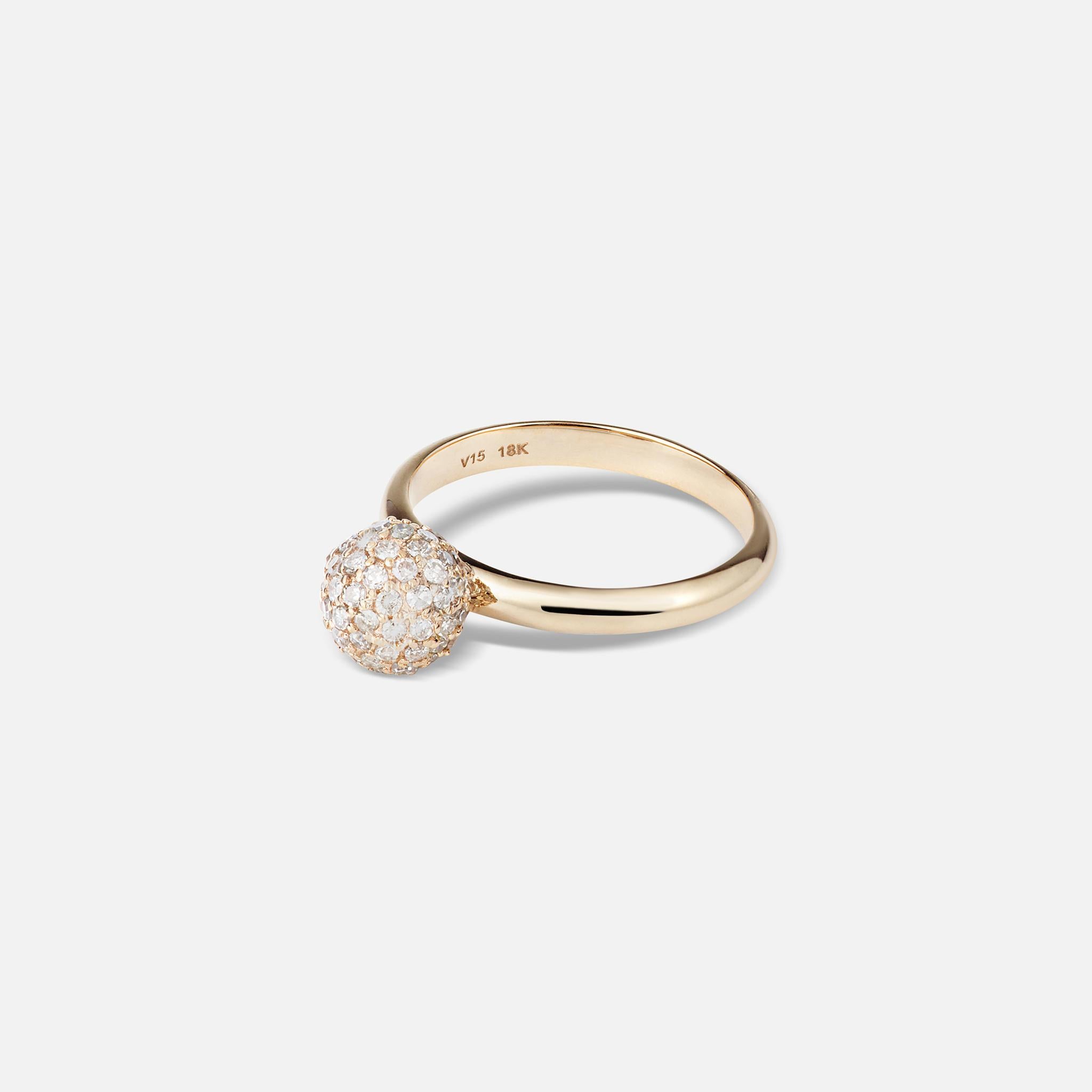Bague pavée de diamants en or jaune et or blanc 18K - US 6 Neuf - En vente à Boostedt, DE