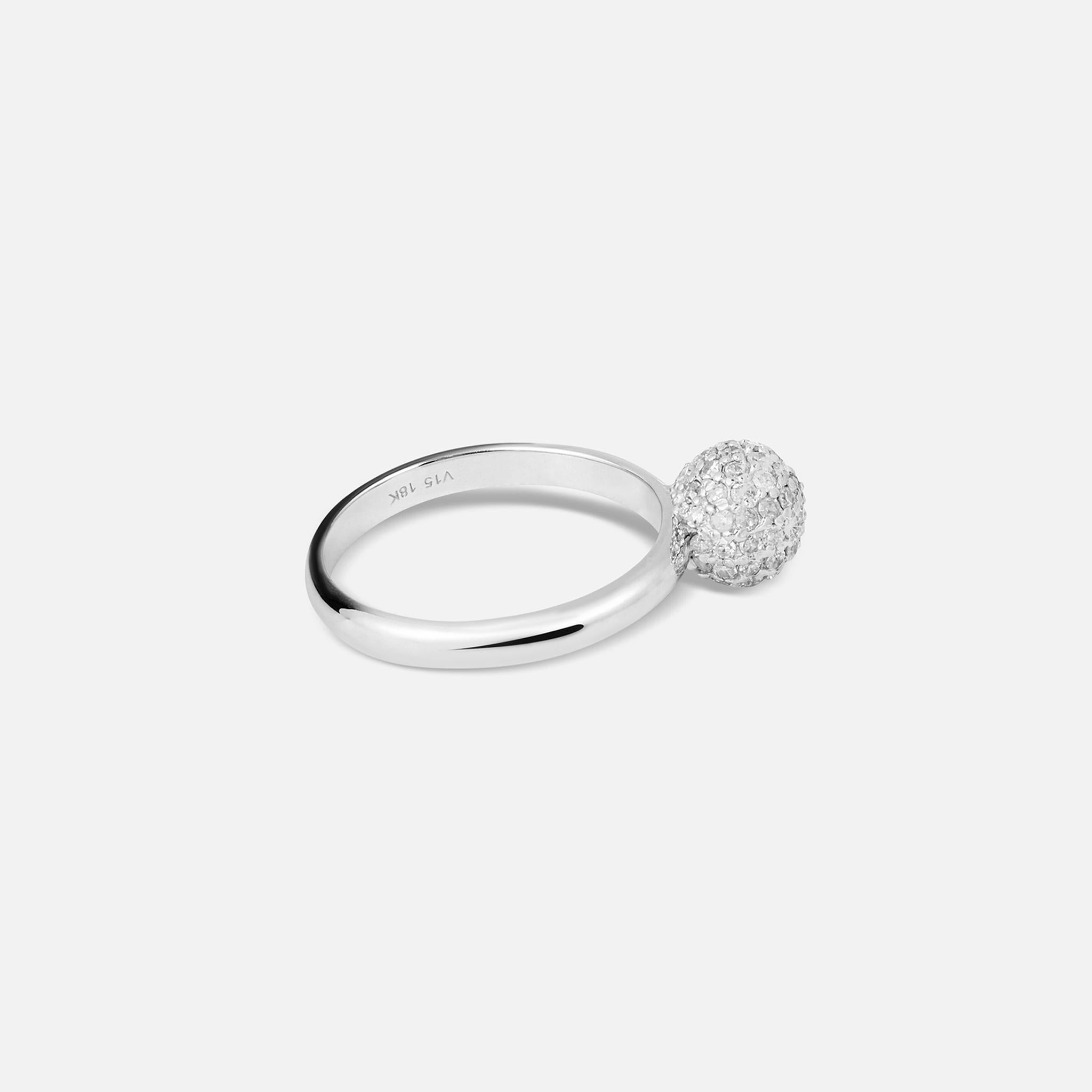 18K Yellow Gold and White Gold Diamond Pavé Ring Set - US 7 For Sale 2