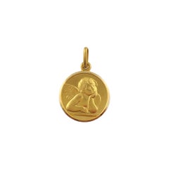 18K Yellow Gold Angel Pendant