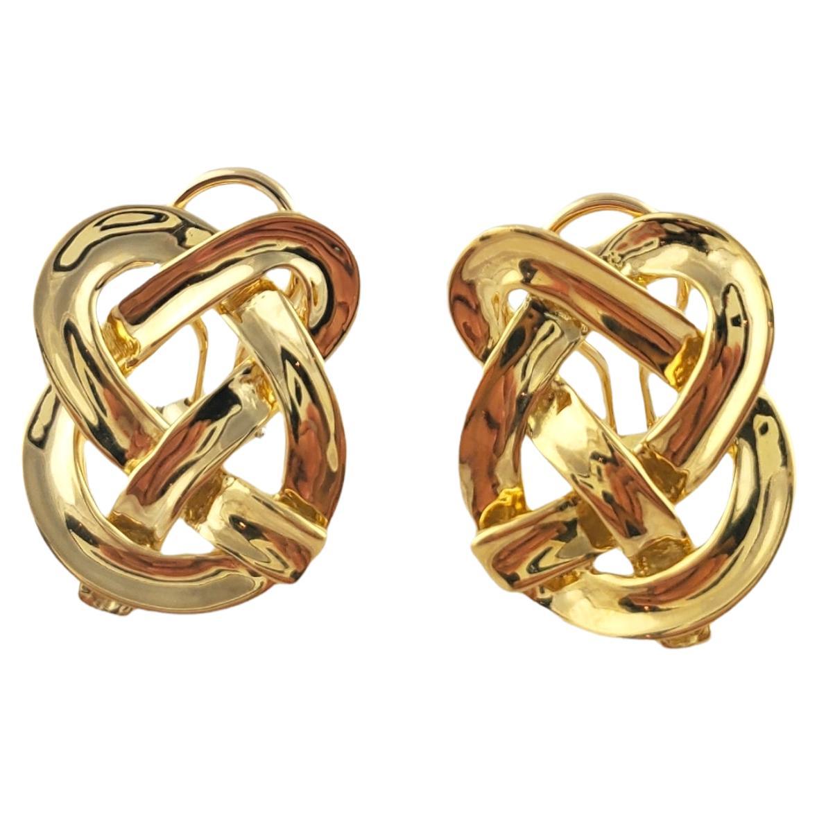 Pendientes de oro amarillo de 18 quilates Angela Cummings con clip en forma de giro de pretzel