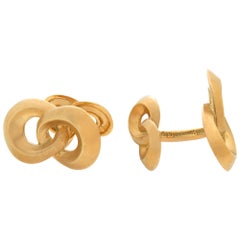 18K yellow gold Angela Cummings double knot cufflinks