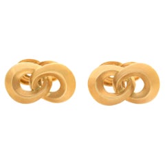 18 Karat Gelbgold Angela Cummings Manschettenknöpfe mit doppeltem Knoten