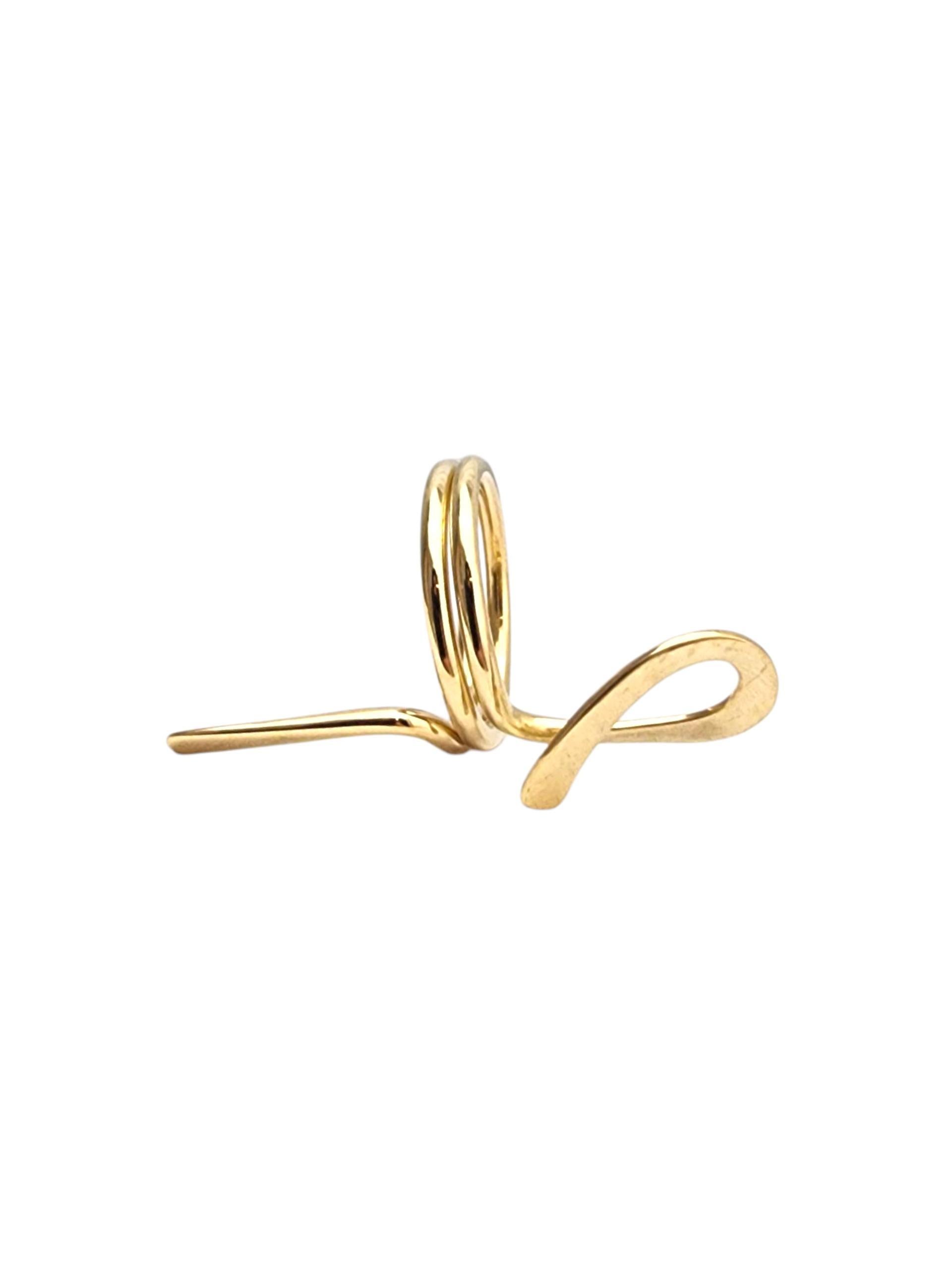 Anello con croce ANKH in oro giallo 18K #22850 In condizioni buone in vendita a Washington Depot, CT