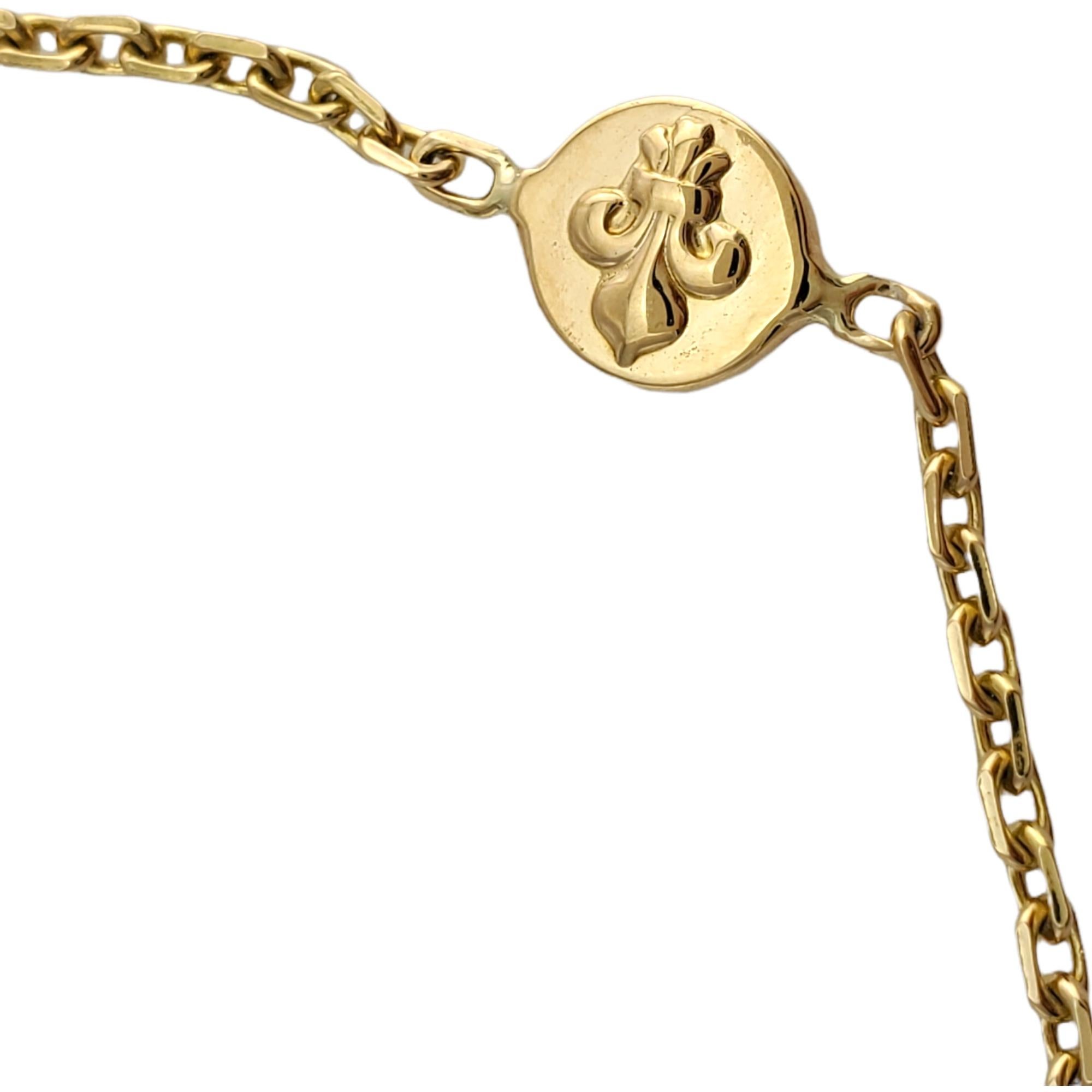18K Yellow Gold Anklet with FleurDeLis For Sale at 1stDibs 18k