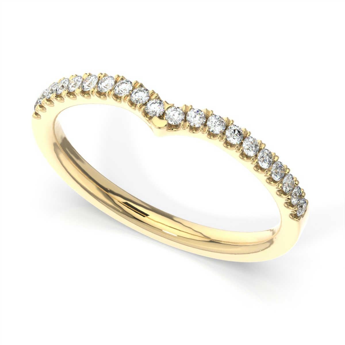 Round Cut 18k Yellow Gold Apuliana Diamond Ring '1/5 Ct. Tw' For Sale