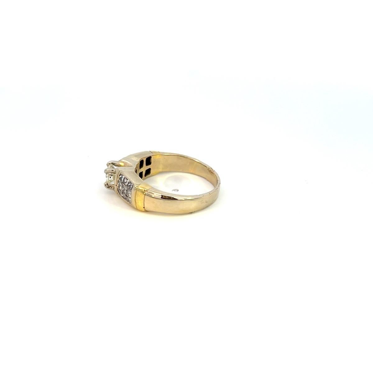 18K Yellow Gold apx 19/20 CTW round Diamond Engagement Ring SZ:8.5 7.86g  In Good Condition For Sale In South Bend, IN