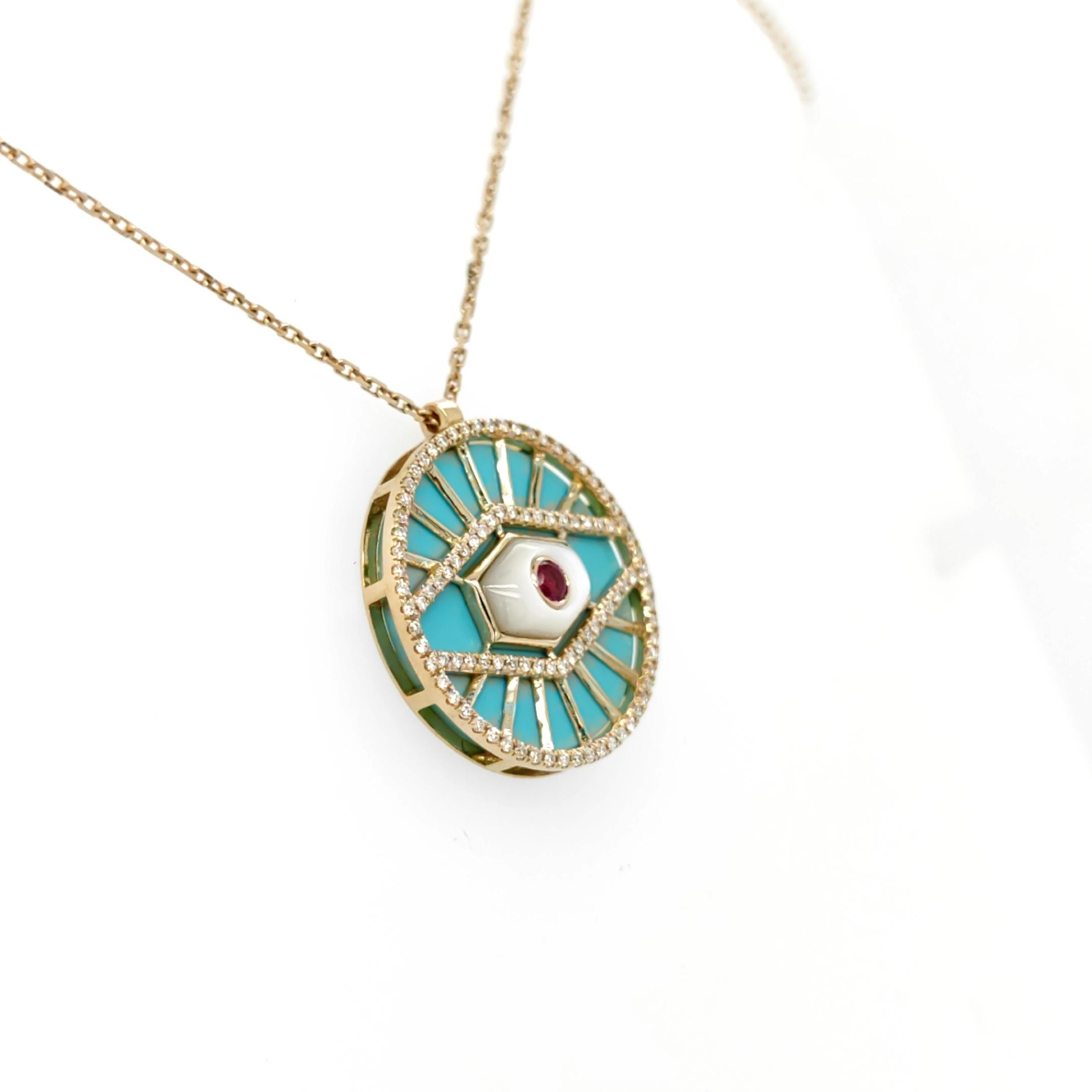 18k gold evil eye pendant gold