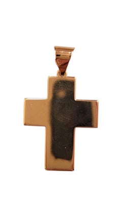 18K Yellow Gold Arabic Our Lord's Prayer Cross Charm #20540
