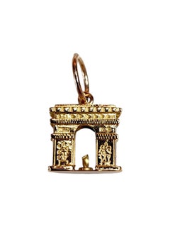 18K Yellow Gold Arc de Triomphe Charm #25564