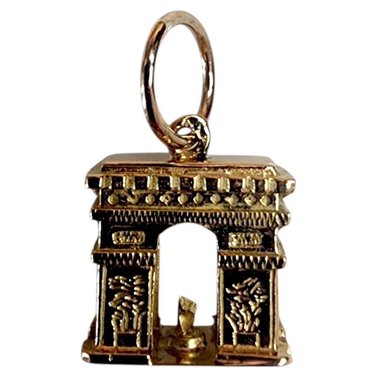 18K Yellow Gold Arc de Triomphe Charm #25564