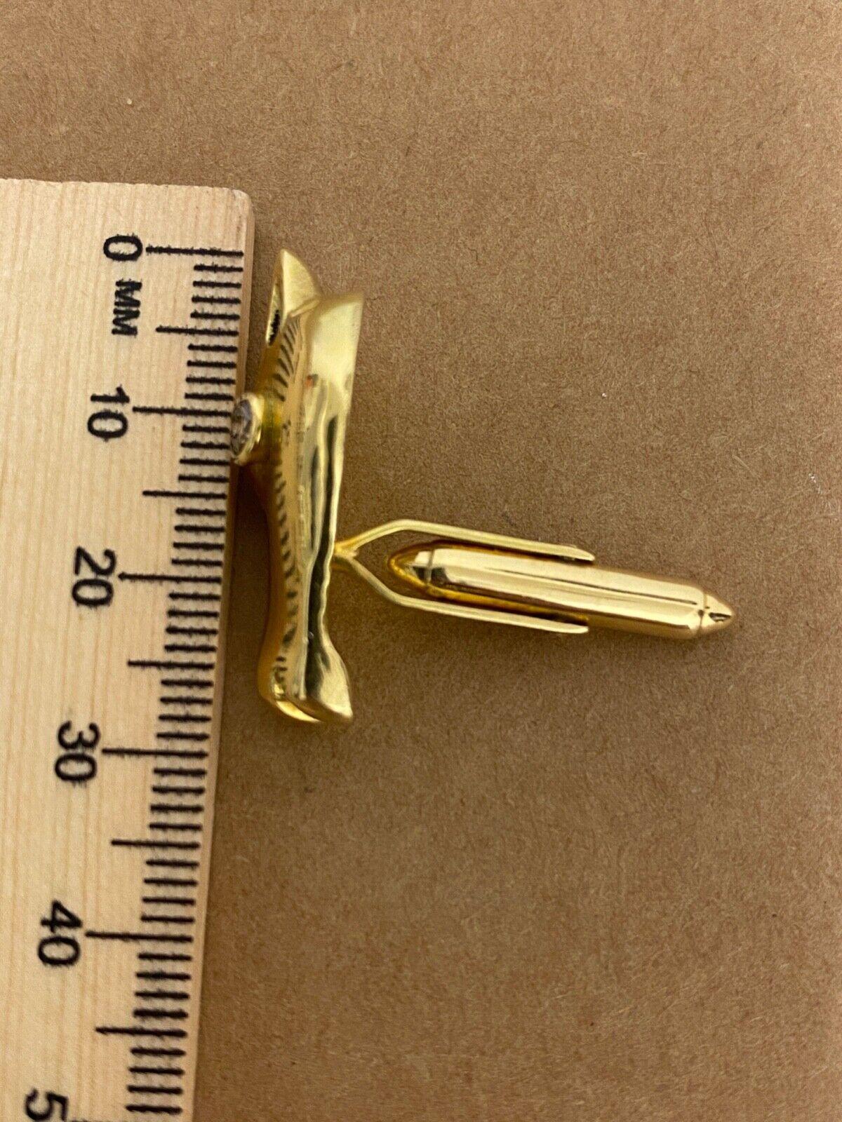 18k Yellow Gold, Argyle Champagne Diamond Melbourne Cup Horse Heads Cufflinks For Sale 2