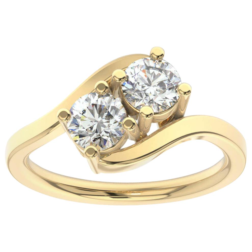 Bague Artemis en or jaune 18 carats avec diamants (1 ct. tw)