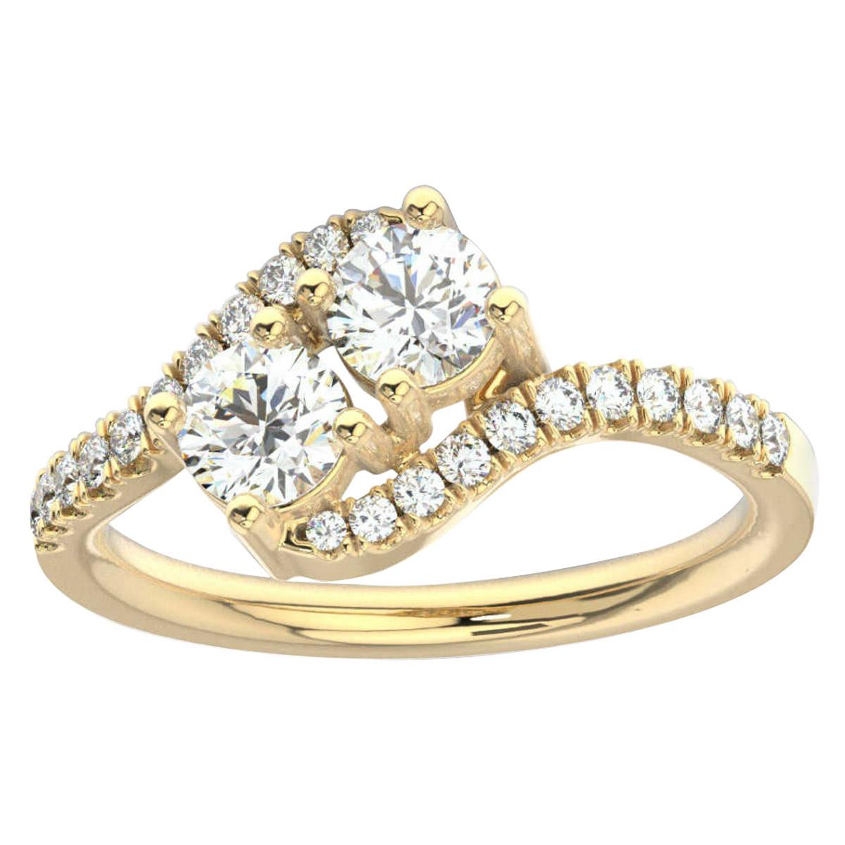 18K Yellow Gold Artemis Micro Prong Diamond Ring '1 Ct. tw' For Sale