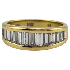 18k Yellow Gold Baguette Diamond Band
